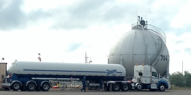 Unloading Butane in Mandan, ND